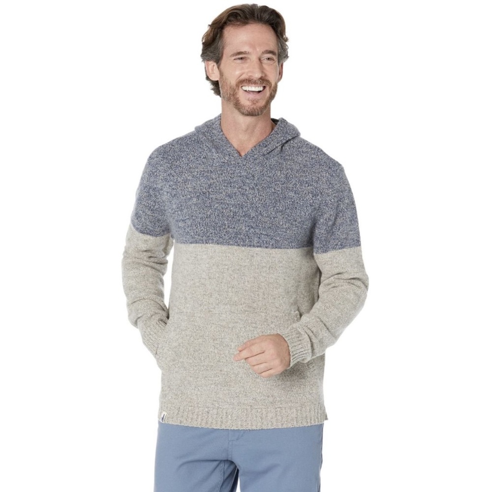 NWT Johnnie-O Sonny 5 Guage Hoodie Pullover Sweater in Havana, Size XL